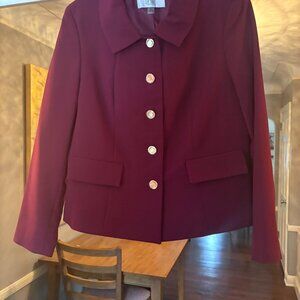 NWOT Le Suit Burgundy Blazer/Jacket. Size 6P